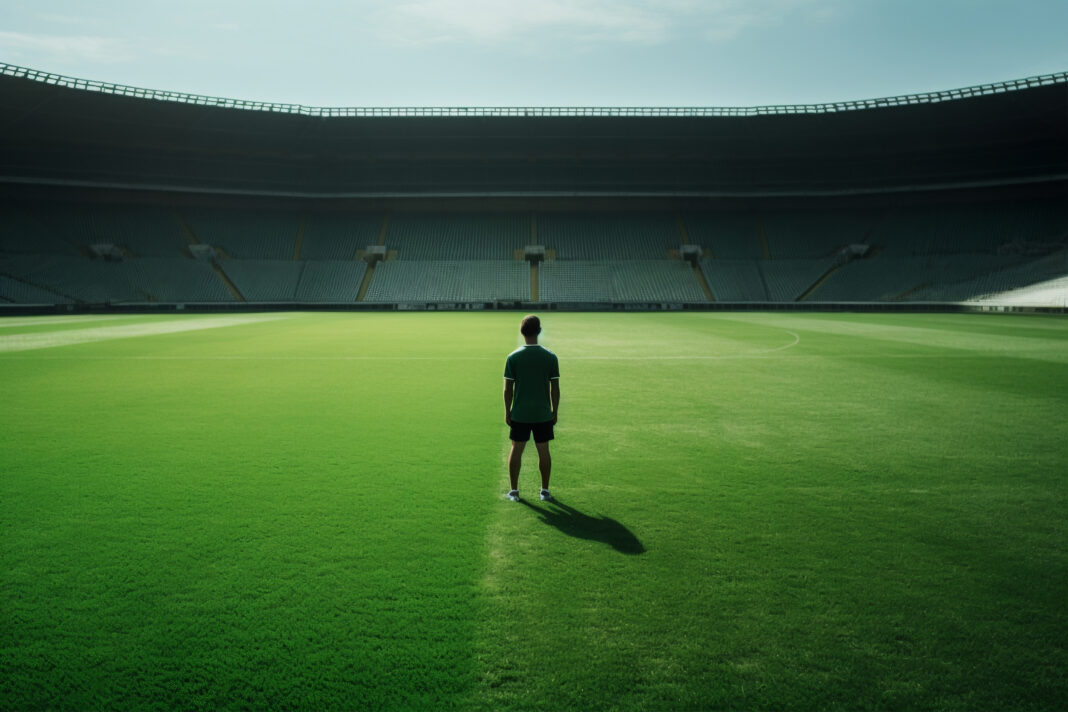 vista-do-jogador-de-futebol-em-campo-com-grama